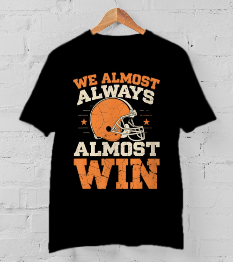 We Almost Always Almost Win Football Retro Helmet Stars T-Shirt