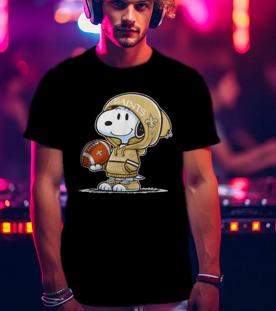 Snoopy New Orleans Saints Football Fan Outfit T-Shirt