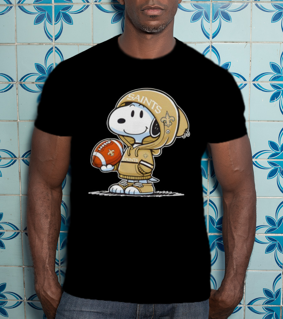 Snoopy New Orleans Saints Football Fan Outfit T-Shirt