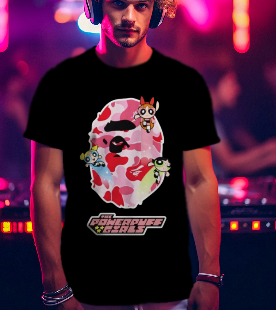 The Powerpuff Girls Bape Camo Collaboration T-Shirt