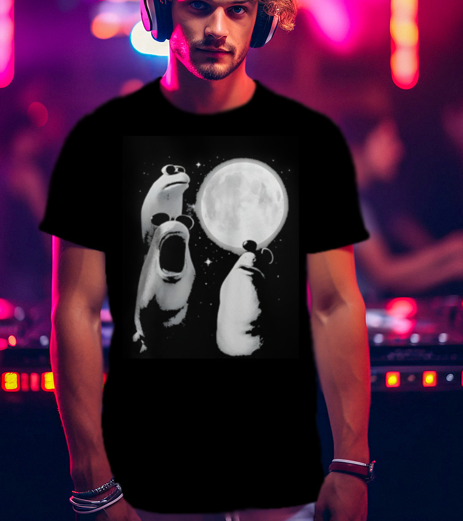 Three Marcus The Worm Moon Fantasy Celestial Scene T-Shirt