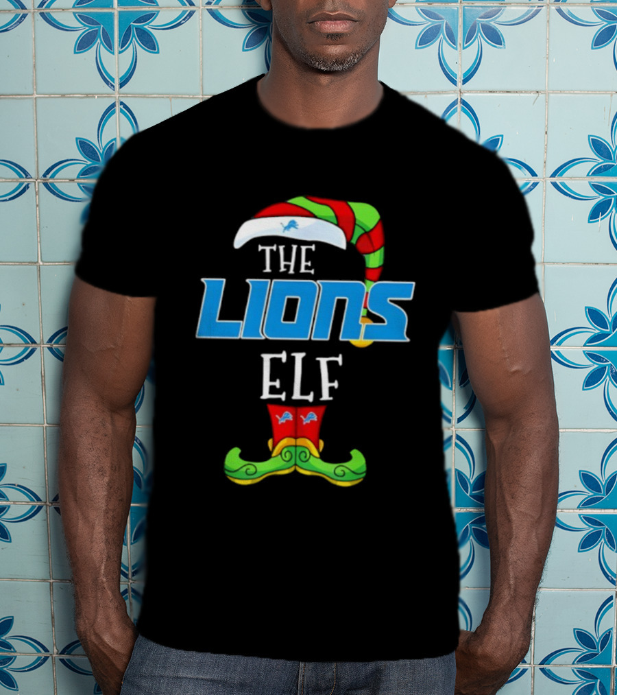 THE LIONS ELF Christmas Detroit Lions T-Shirt