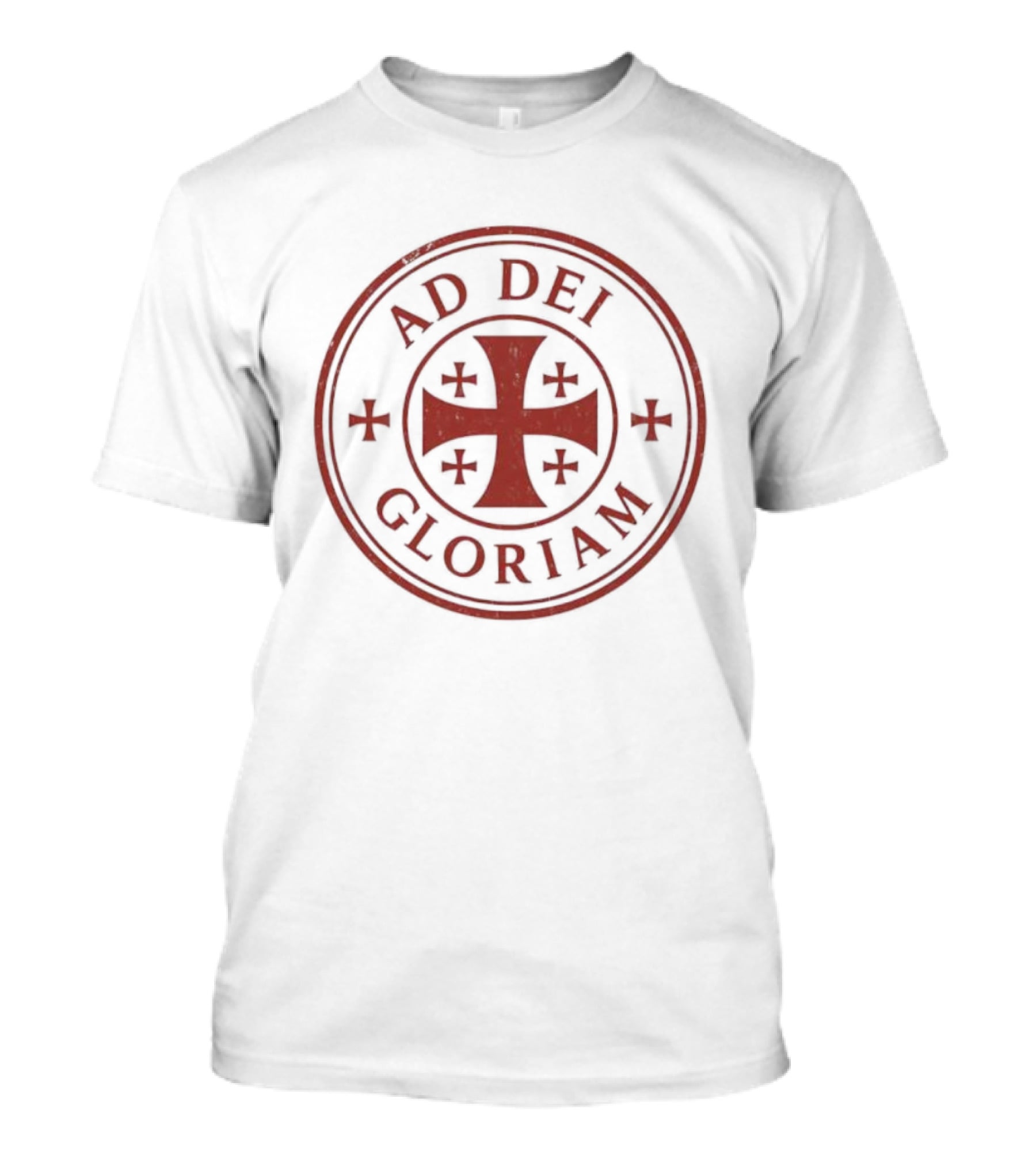 Ad Dei Gloriam Latin Cross Symbol Emblem T-Shirt