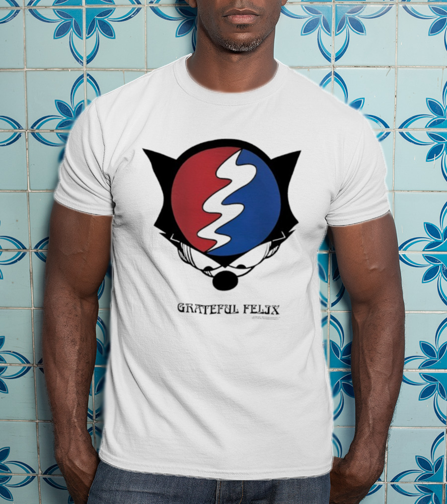 Grateful Dead Felix The Cat Steal Your Face Emblem T-Shirt