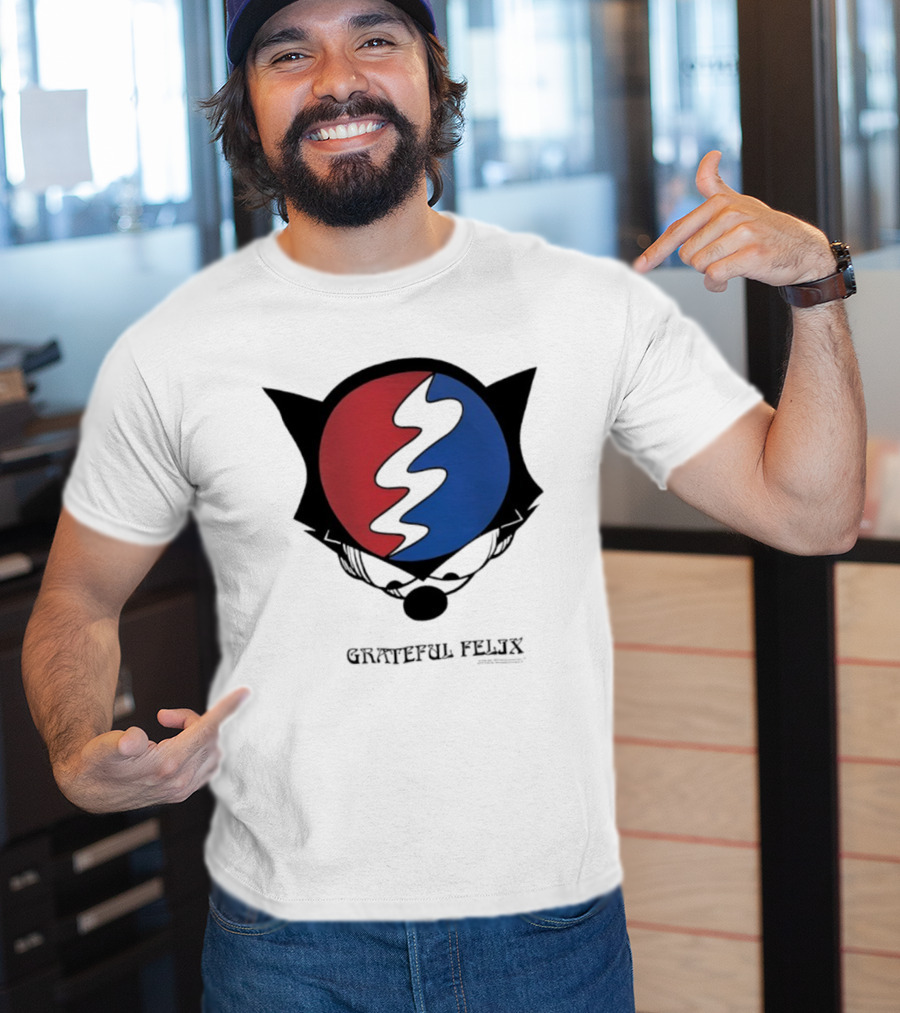 Grateful Dead Felix The Cat Steal Your Face Emblem T-Shirt