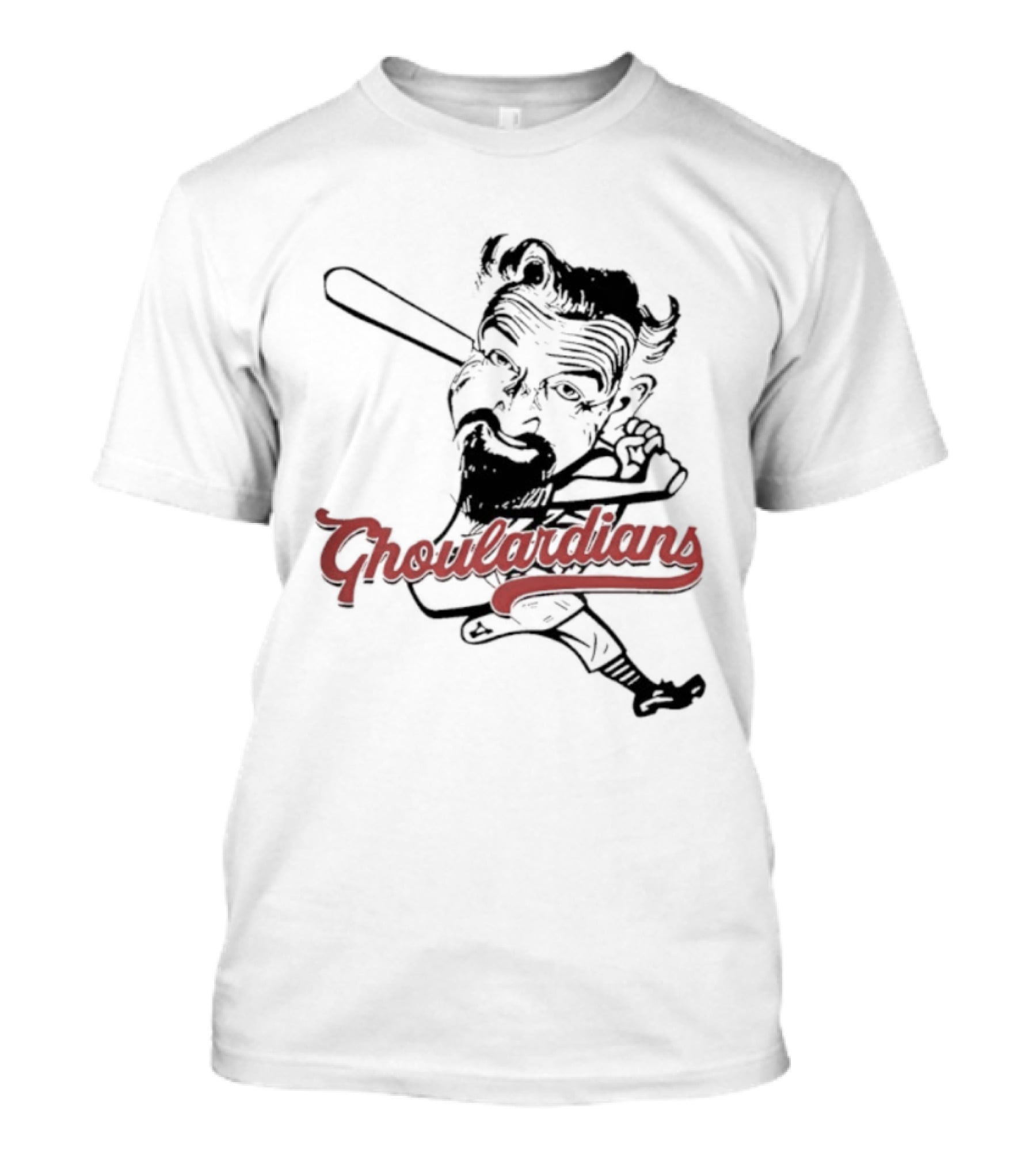 Cleveland Ghoulardians Vintage Monster Baseball Bat Illustration T-Shirt