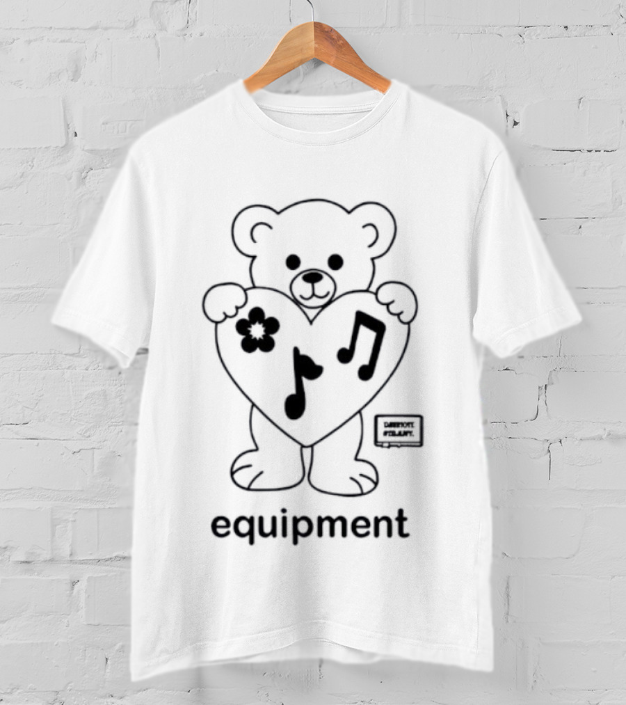 Equipment Bear Heart Notes Music Symbol T-Shirt