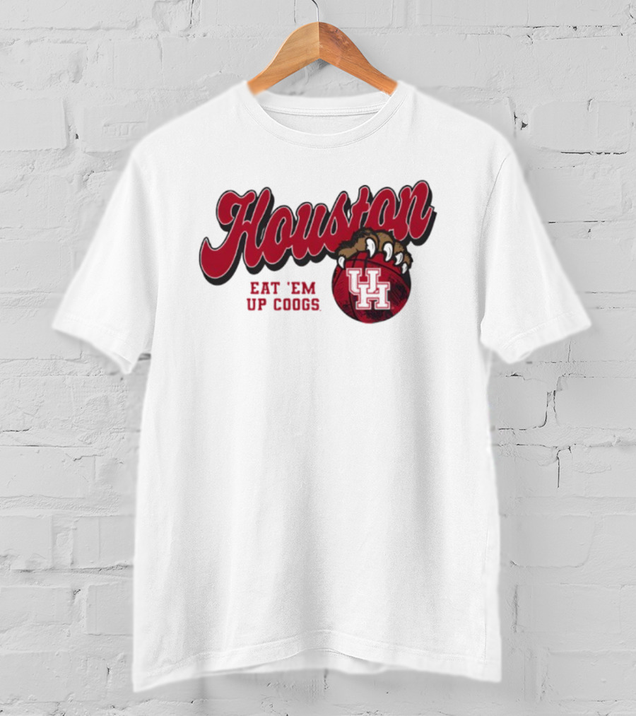 Houston Cougars Claw UH Basketball Eat 'Em Up Coogs T-Shirt