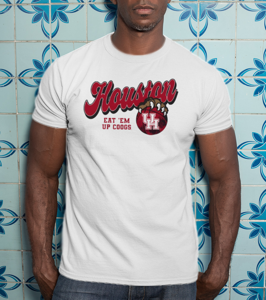 Houston Cougars Claw UH Basketball Eat 'Em Up Coogs T-Shirt