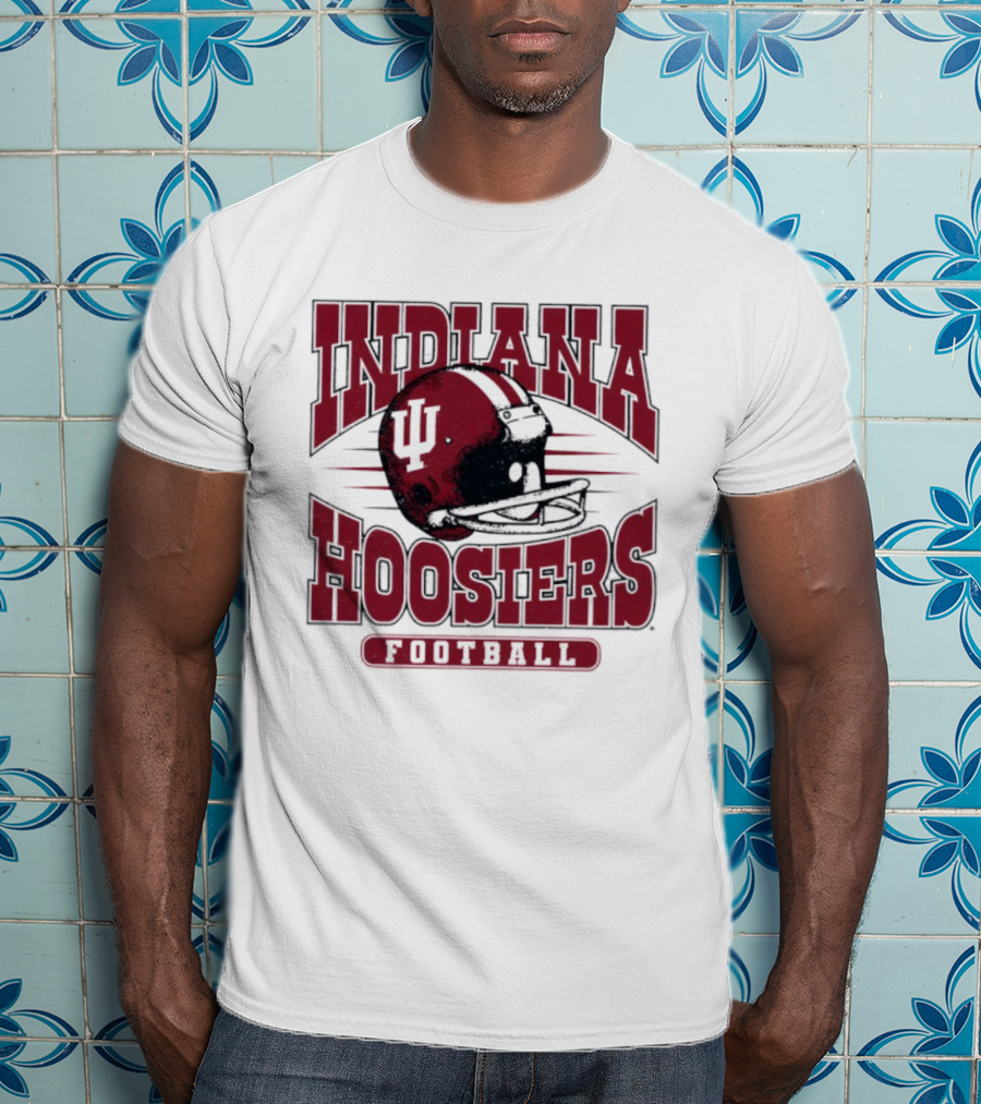 Indiana Hoosiers Football Helmet IU Sports Team T-Shirt