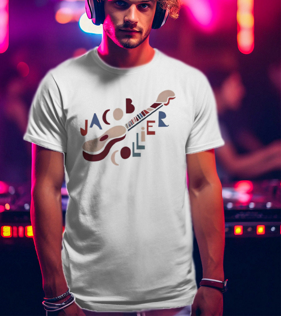Jacob Collier Colorful Guitar Art Letters T-Shirt