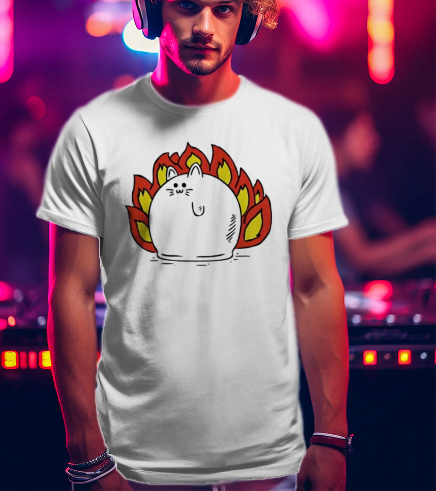 Plankton Muffin Surrounded By Flames T-Shirt
