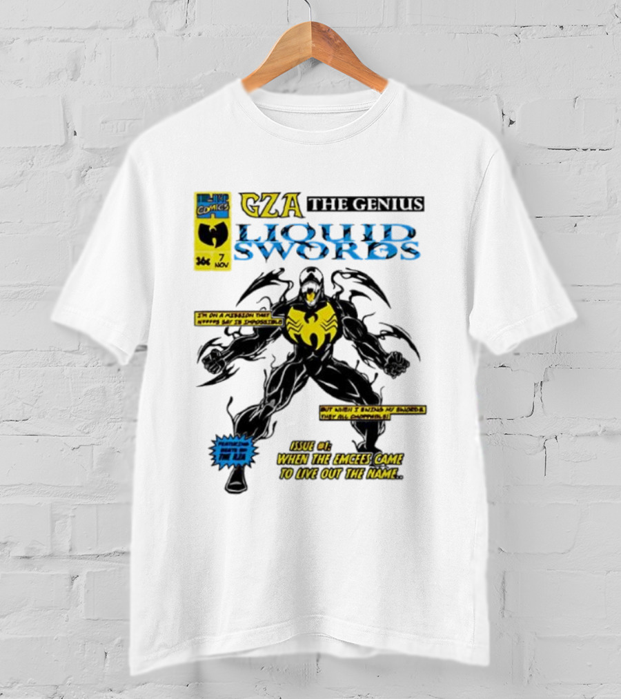 GZA Liquid Swords Wu-Tang 36 Chambers Marvel Venom Issue 1 T-Shirt