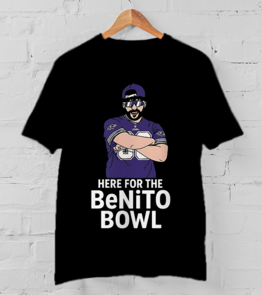 Baltimore Ravens Super Bowl Halftime Here For The Benito Bowl T-Shirt