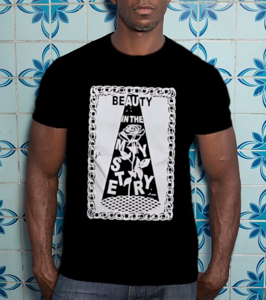 Beauty In The Mystery Floral Papercut Design T-Shirt