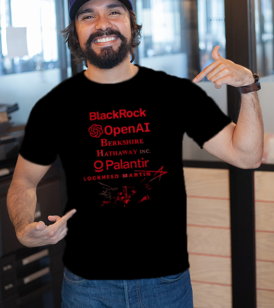 BlackRock OpenAI Berkshire Hathaway Inc Palantir Lockheed Martin Collaboration T-Shirt