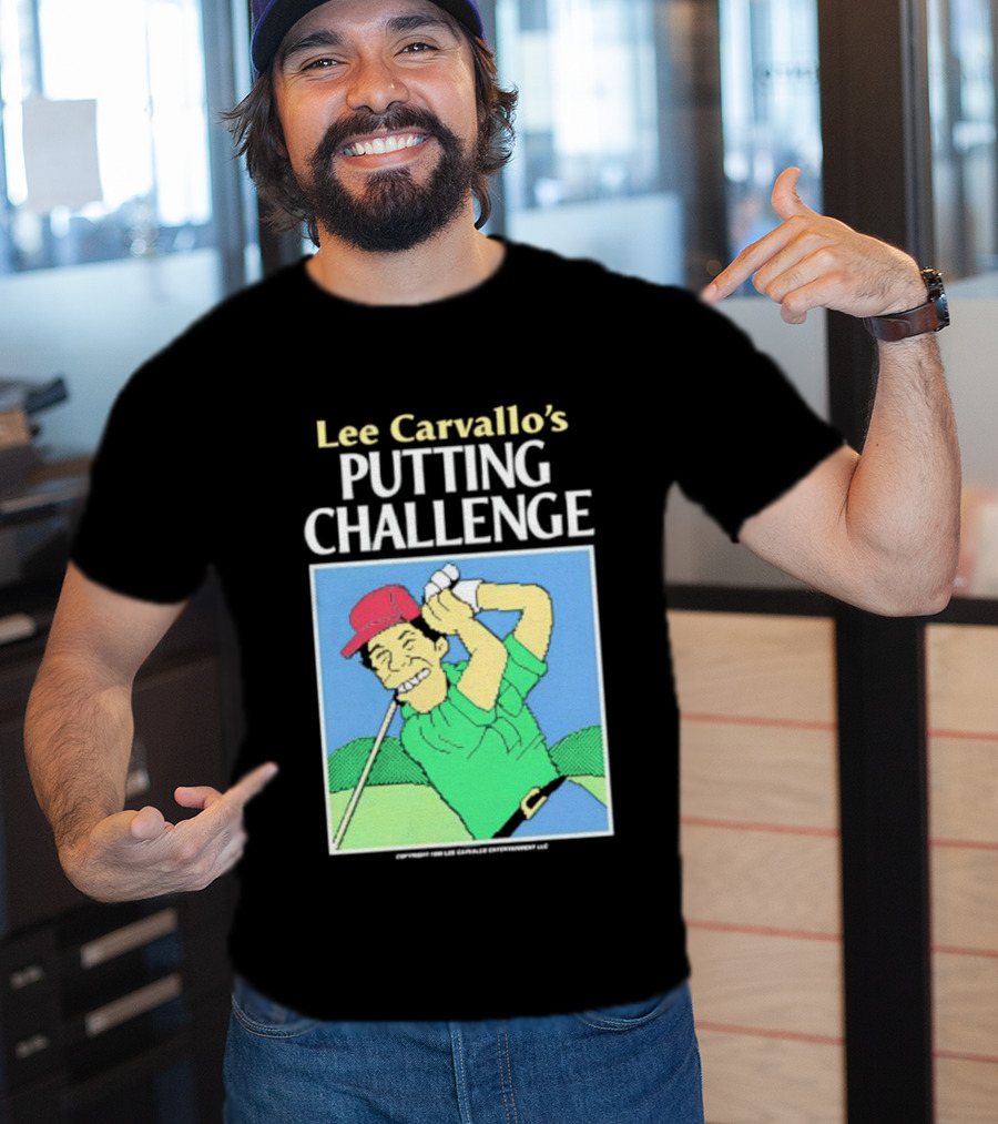 Lee Carvallo's Putting Challenge Retro Golfing Game Nostalgia T-Shirt
