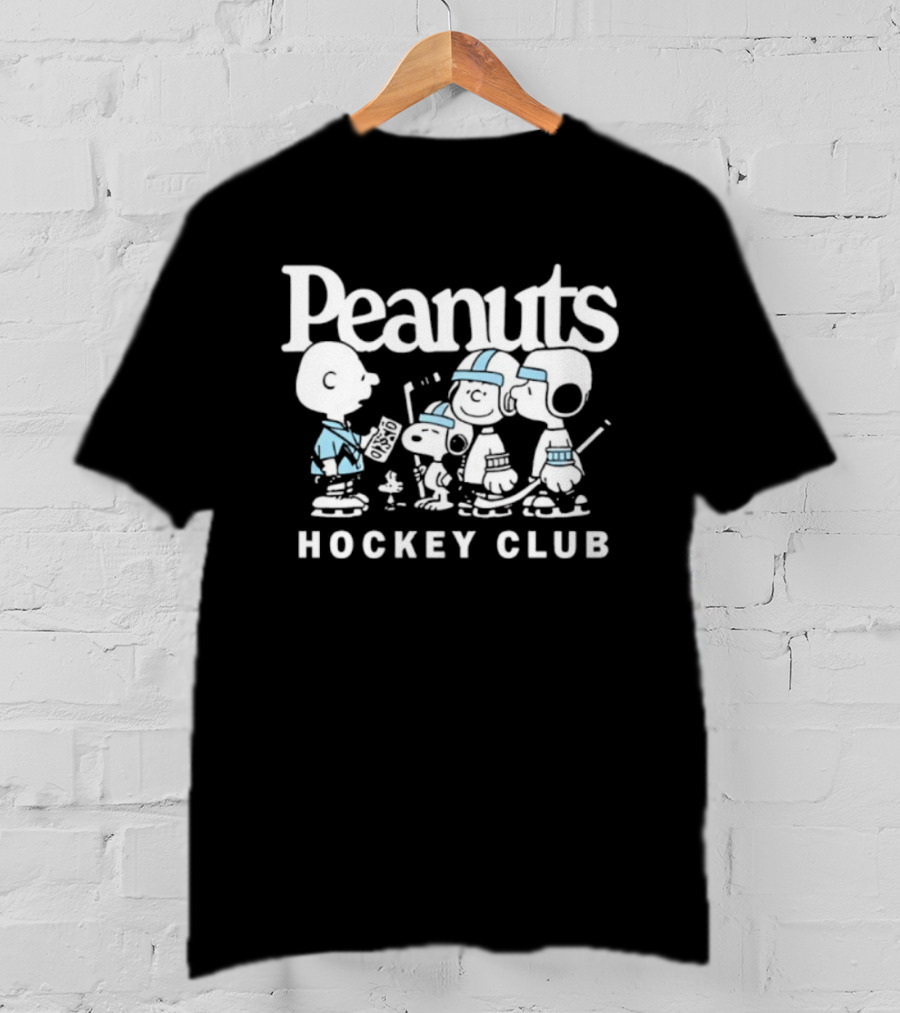 Peanuts Hockey Club 2025 Ice Skating Characters T-Shirt