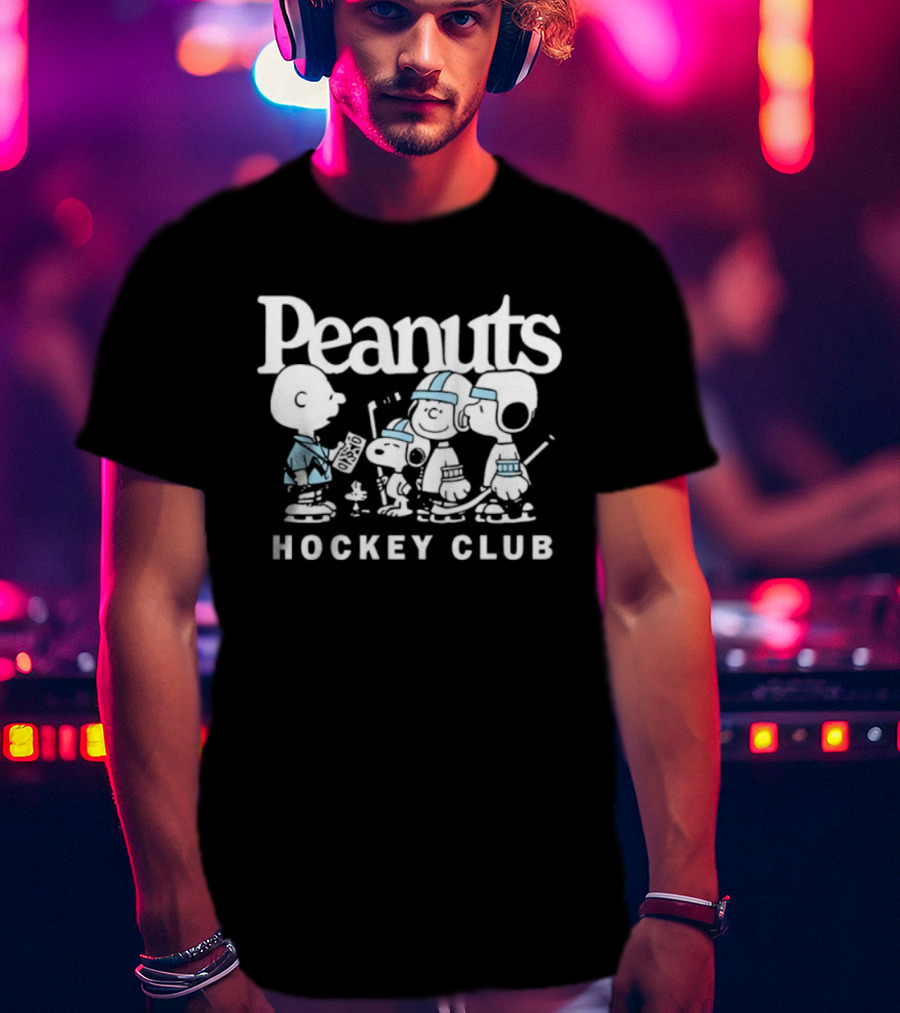 Peanuts Hockey Club 2025 Ice Skating Characters T-Shirt