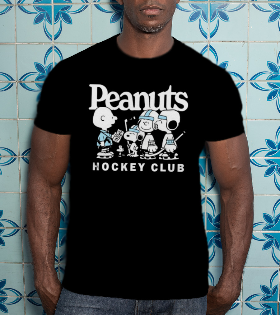 Peanuts Hockey Club 2025 Ice Skating Characters T-Shirt