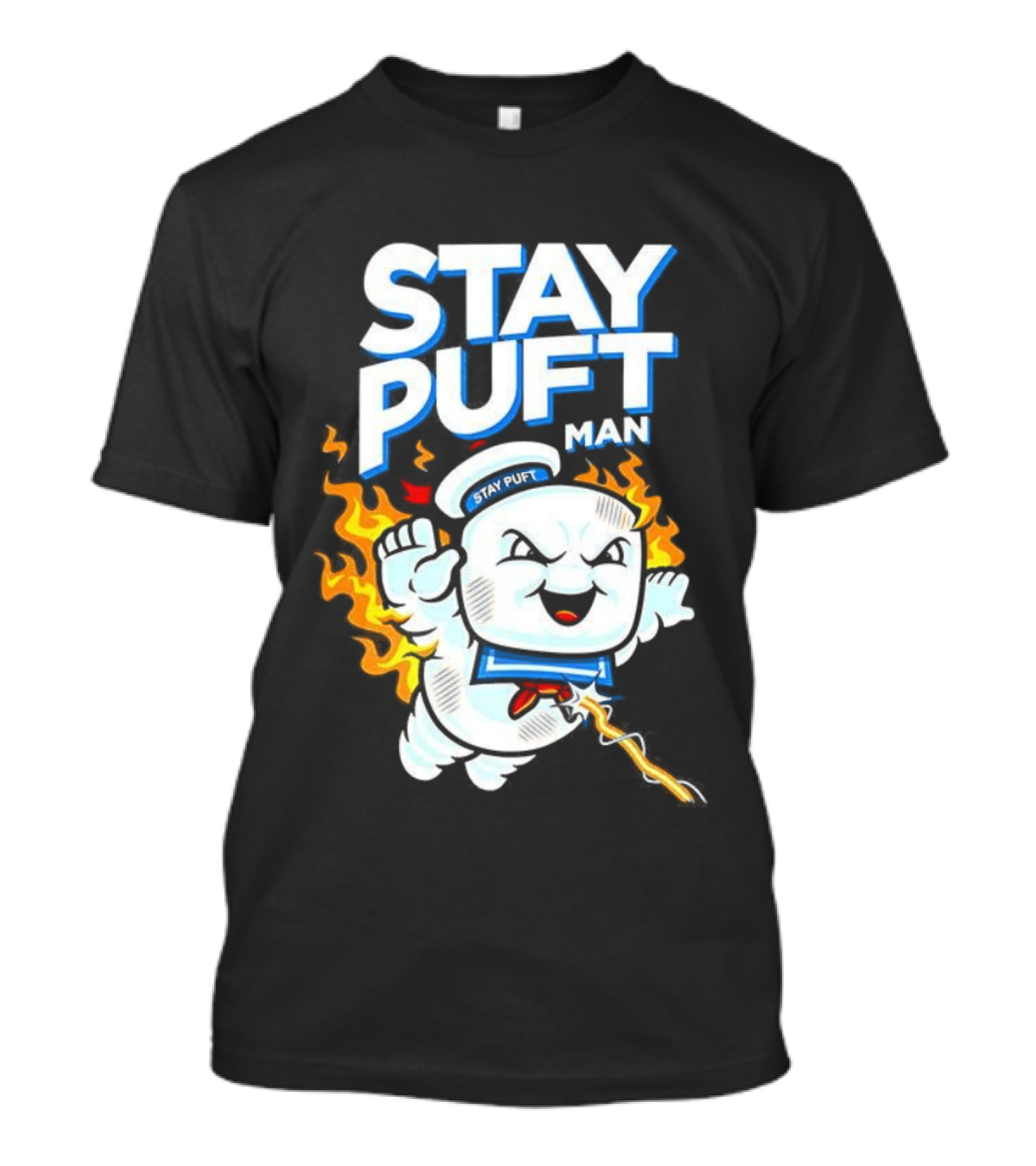 Stay Puft Man Marshmallow Fire Ghostbusters Character T-Shirt