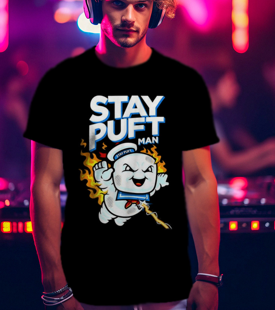 Stay Puft Man Marshmallow Fire Ghostbusters Character T-Shirt