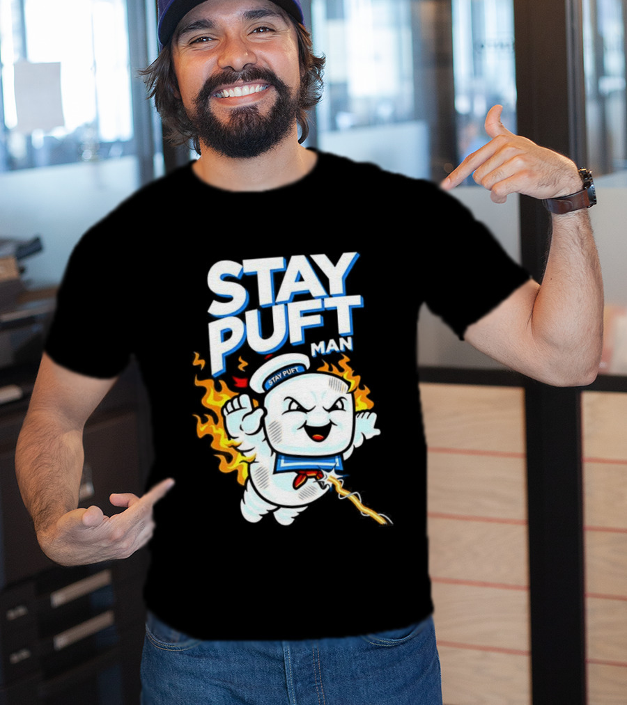 Stay Puft Man Marshmallow Fire Ghostbusters Character T-Shirt