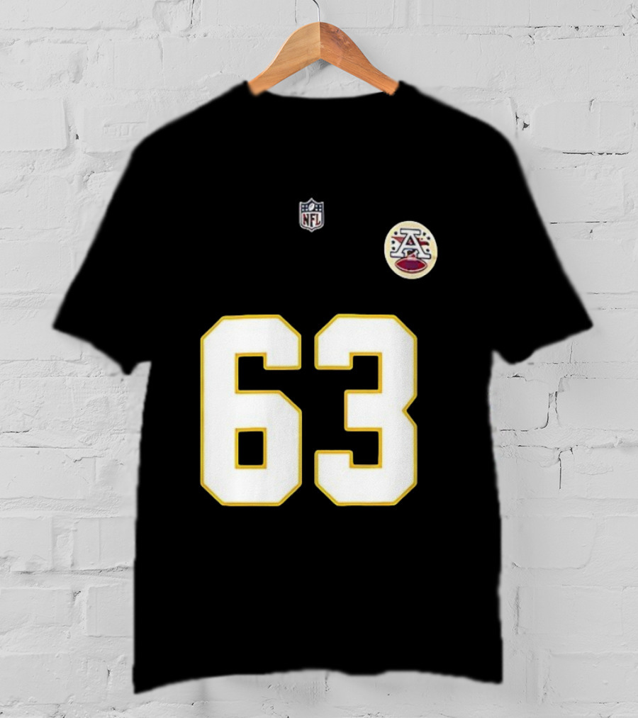 Kansas City Chiefs Bill Maas 63 NFL Team Number Signature T-Shirt