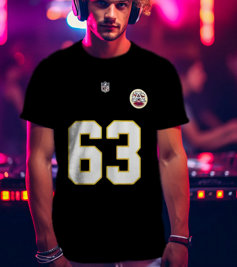 Kansas City Chiefs Bill Maas 63 NFL Team Number Signature T-Shirt