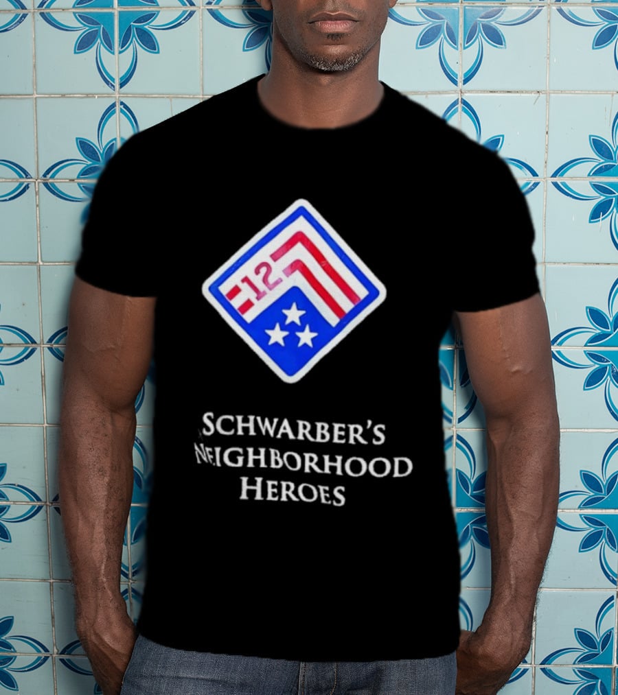 Schwarber’s Neighborhood Heroes Flag Stars 12 T-Shirt