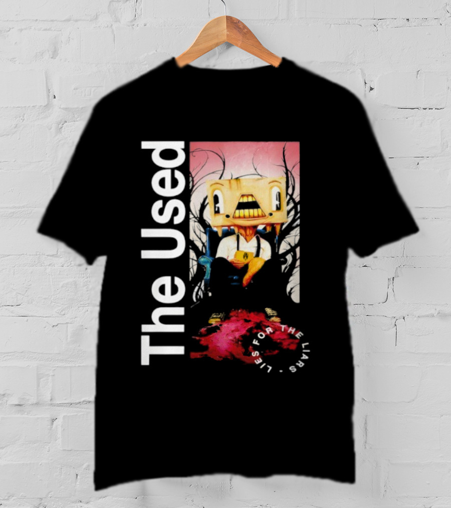 The Used Lies For The Liars Album Art Character Box Head With Blood Splatter T-Shirt