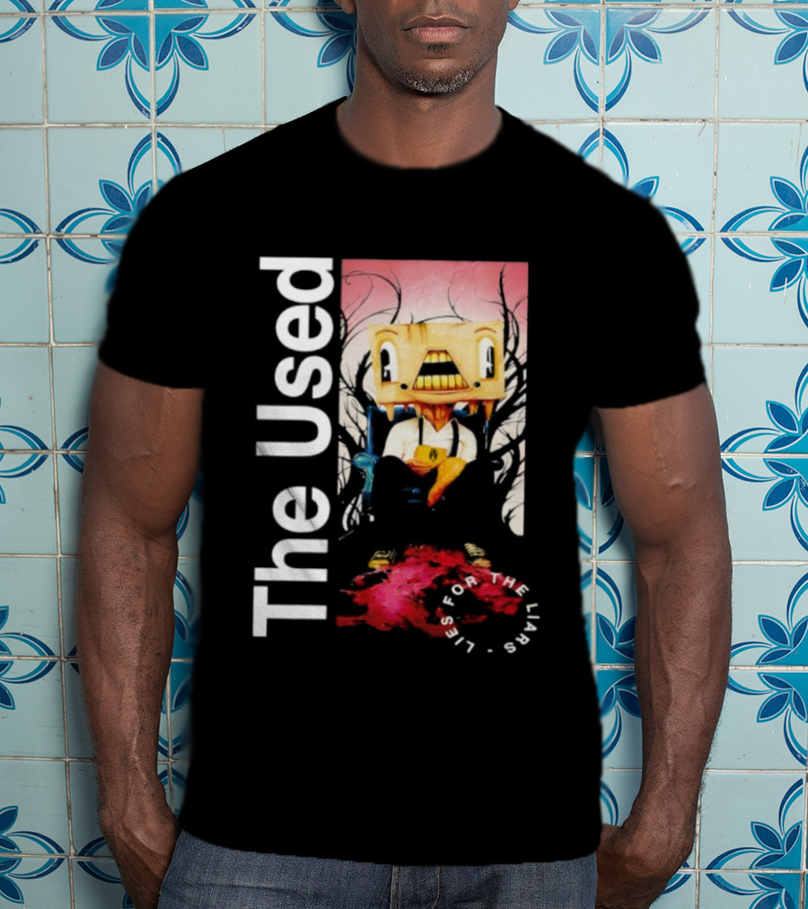 The Used Lies For The Liars Album Art Character Box Head With Blood Splatter T-Shirt
