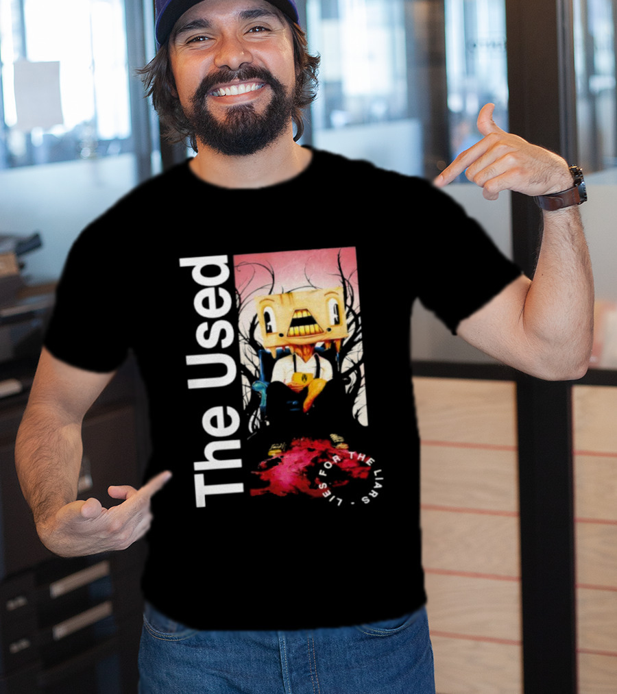 The Used Lies For The Liars Album Art Character Box Head With Blood Splatter T-Shirt