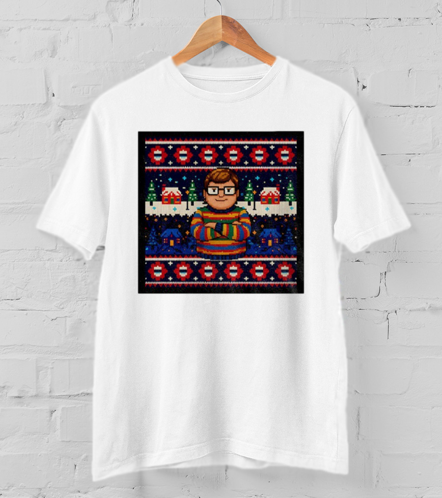 Delightful Derek 8Bit Christmas Sweater Stranger Things Decor Sweater T-Shirt