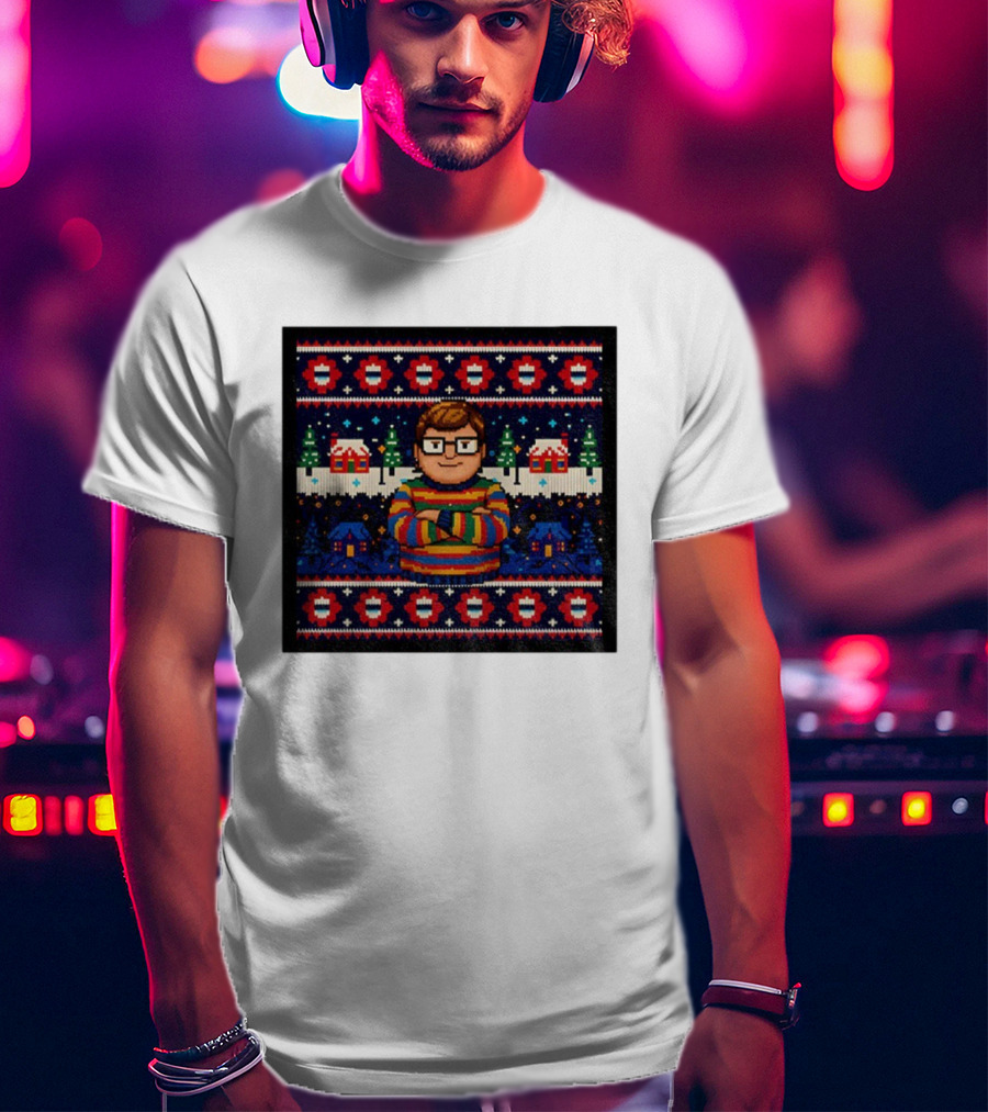 Delightful Derek 8Bit Christmas Sweater Stranger Things Decor Sweater T-Shirt