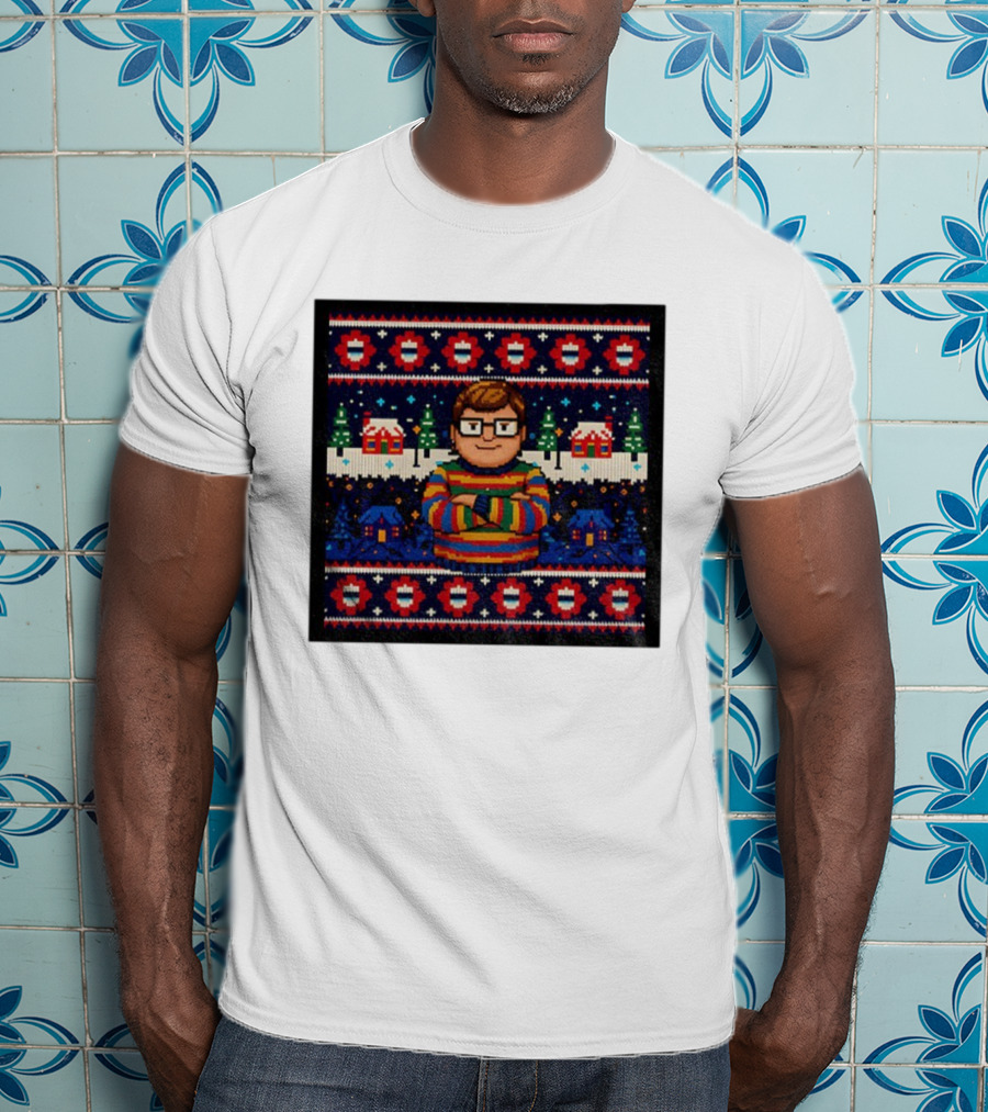 Delightful Derek 8Bit Christmas Sweater Stranger Things Decor Sweater T-Shirt