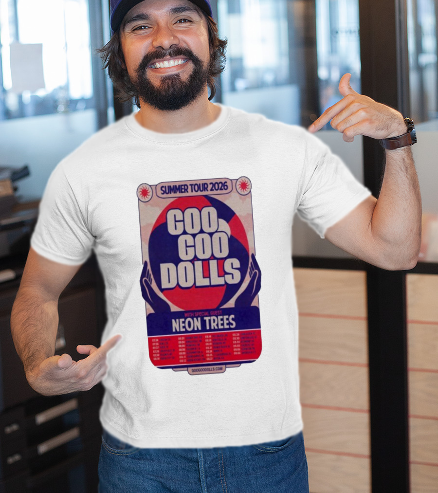 Goo Goo Dolls Summer Tour 2026 With Neon Trees Rare Concert Collectible T-Shirt