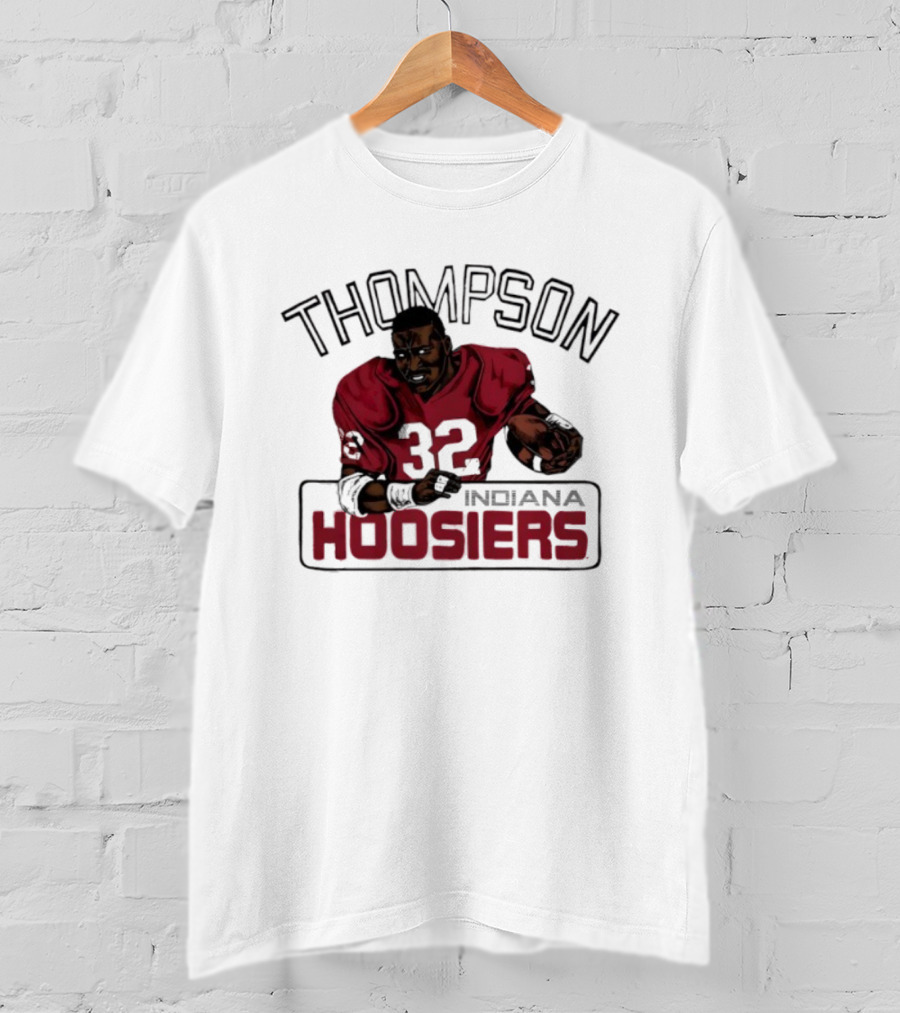 Indiana Hoosiers Anthony Thompson Caricature 32 Football Legend T-Shirt