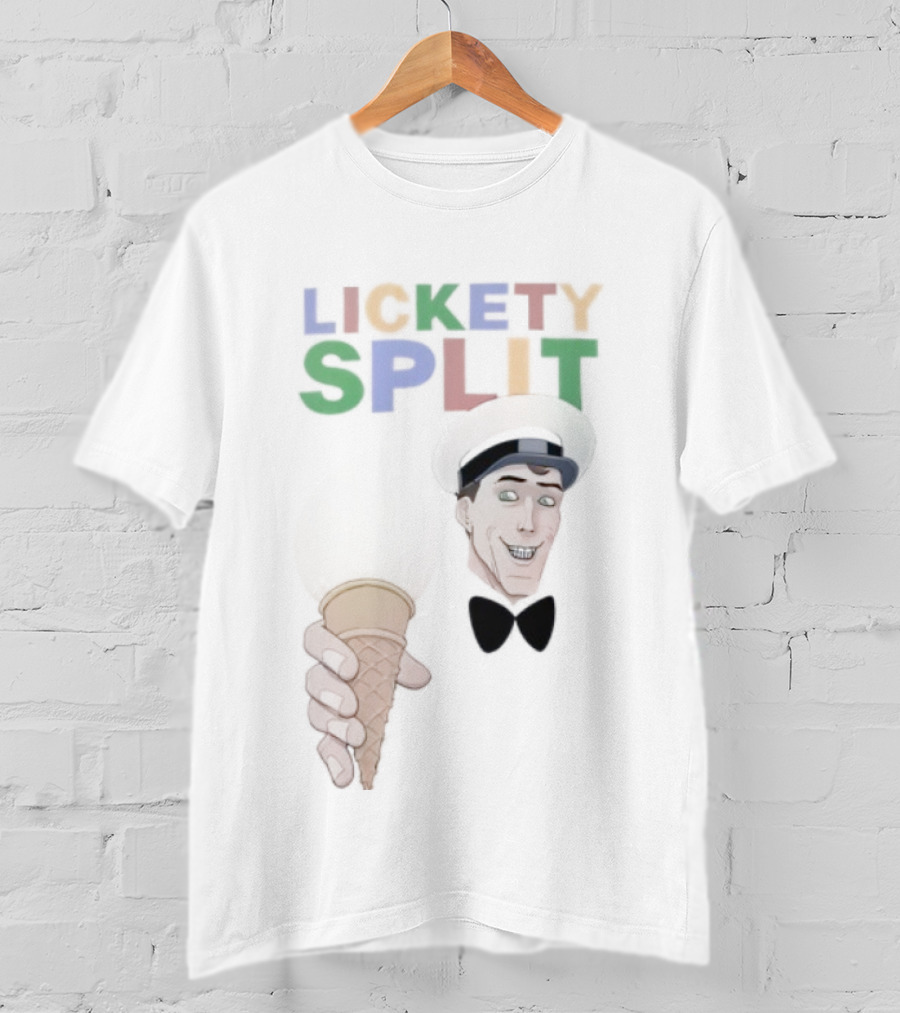 Lickety Split Ice Cream Man Colorful Cone T-Shirt