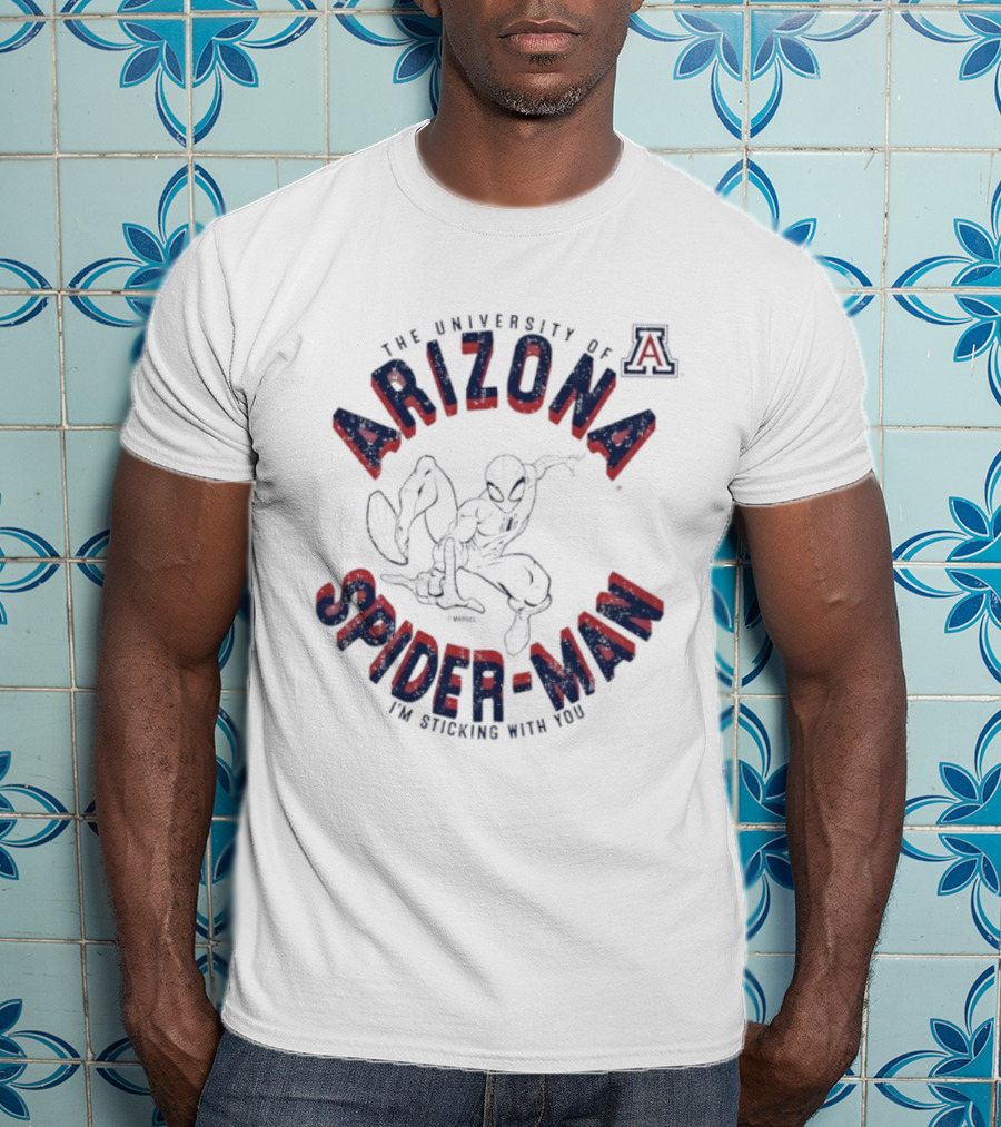 The University Of Arizona Spiderman Marvel I'm Sticking With You T-Shirt