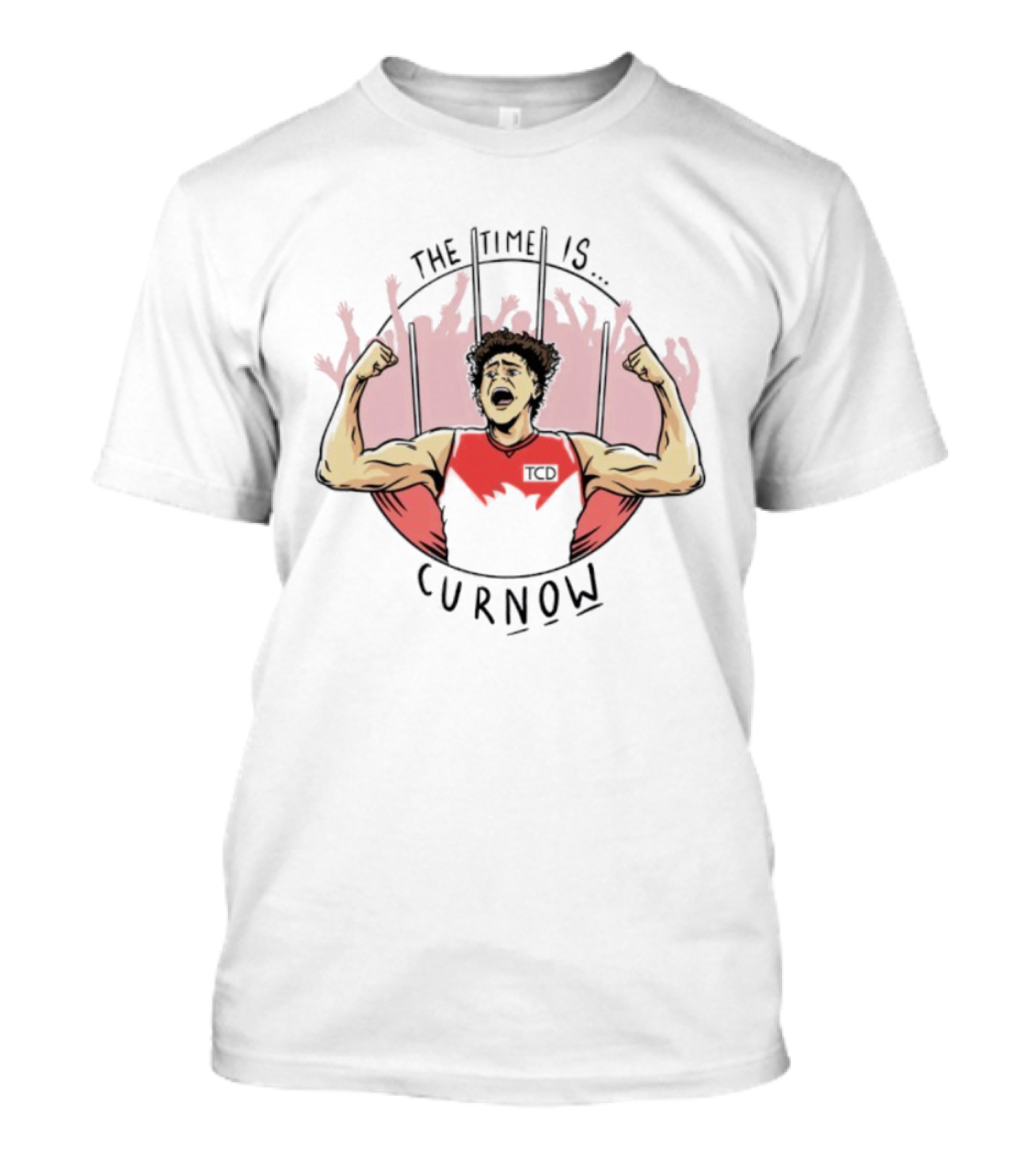 The Time Is Curnow Flexing Athlete Celebrating Victory T-Shirt