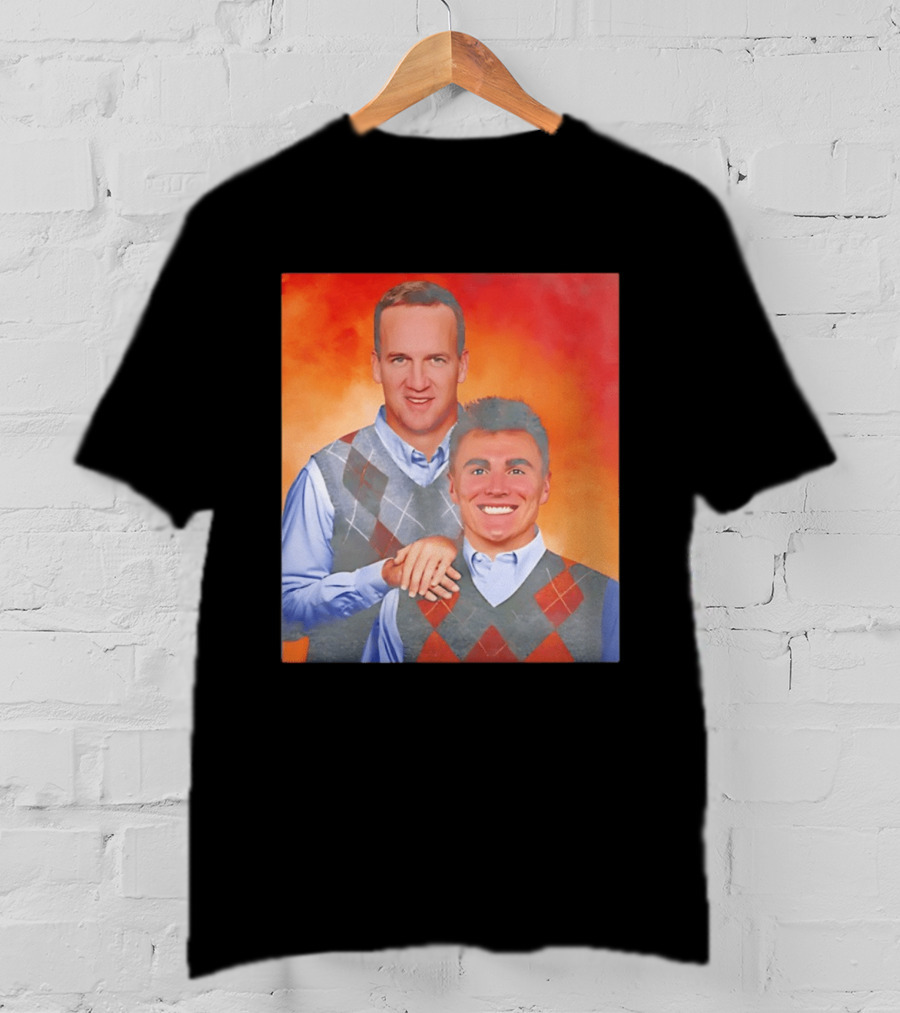 Bo Nix Peyton Manning Step Brothers Denver Broncos Comedy T-Shirt