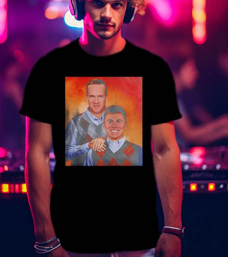 Bo Nix Peyton Manning Step Brothers Denver Broncos Comedy T-Shirt