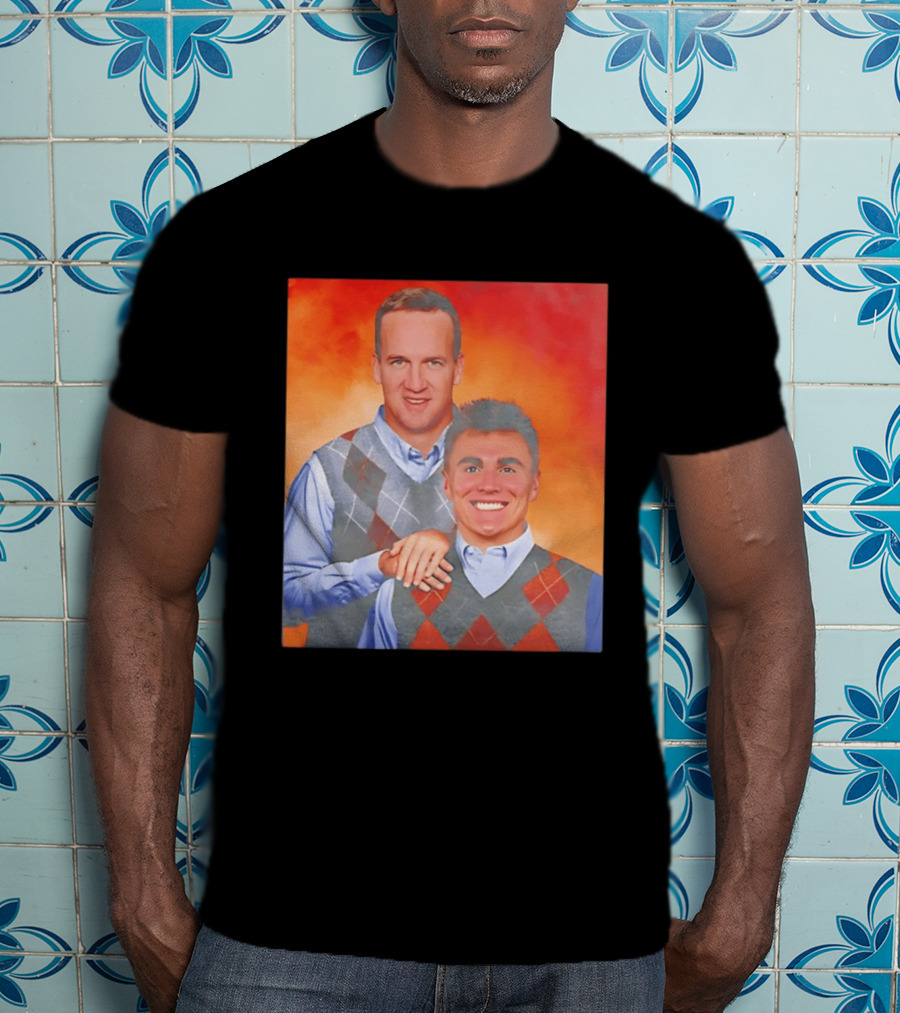 Bo Nix Peyton Manning Step Brothers Denver Broncos Comedy T-Shirt
