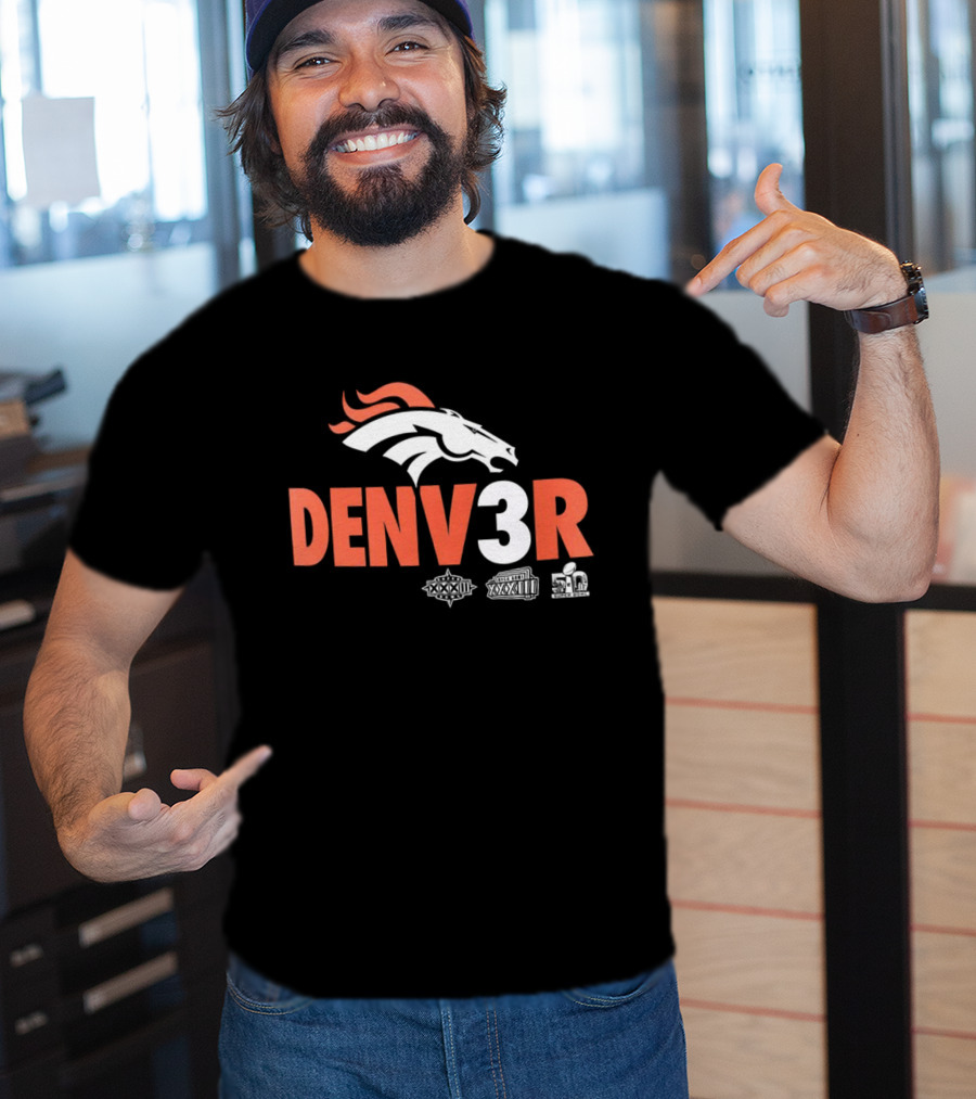 Denver Broncos Denv3r NFL Football Team Championship Fan T-Shirt