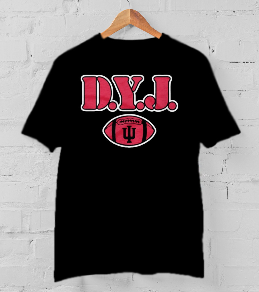D.Y.J. Indiana Hoosiers Football IU Logo Football T-Shirt