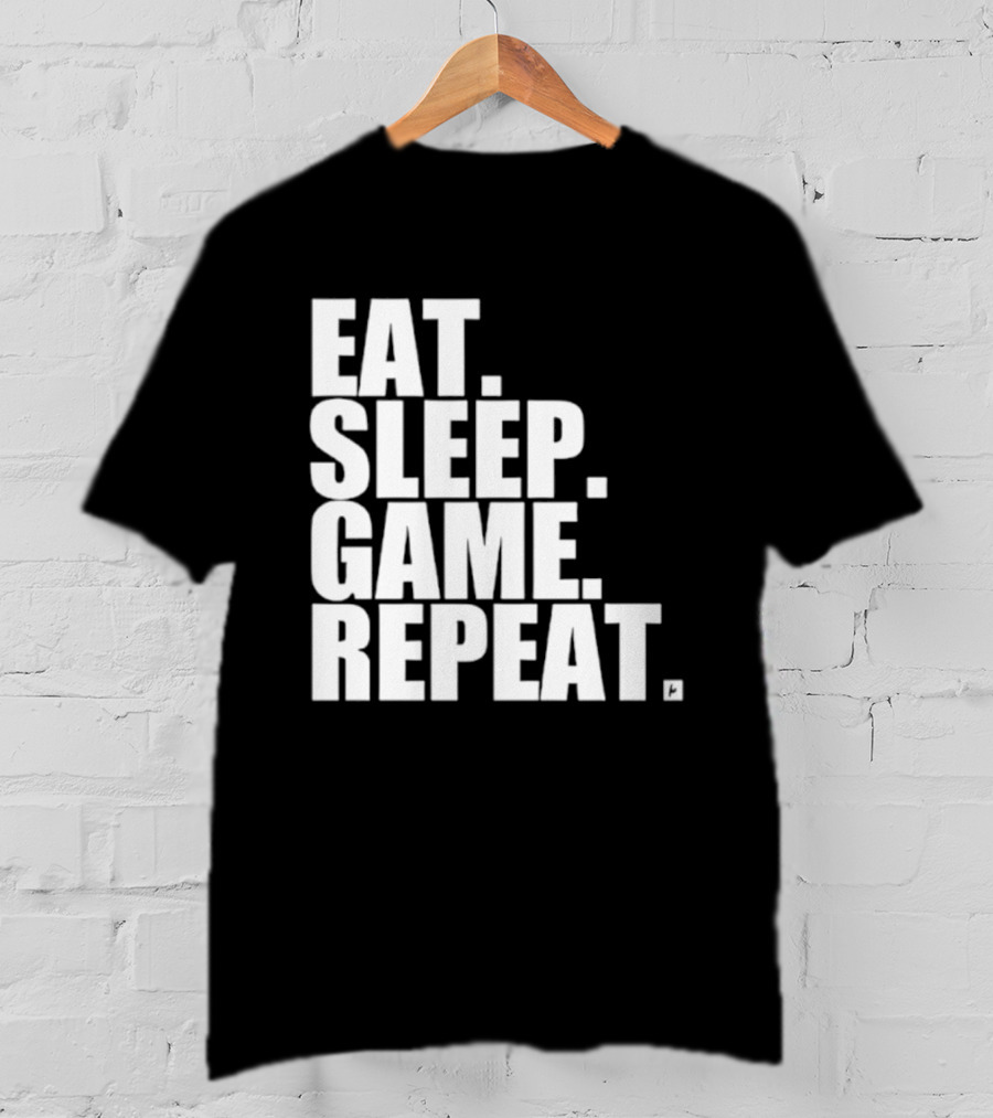 Eat Sleep Game Repeat Gamer Lifestyle Phrase T-Shirt