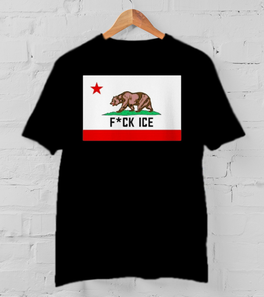 F*ck Ice Bear Flag California T-Shirt