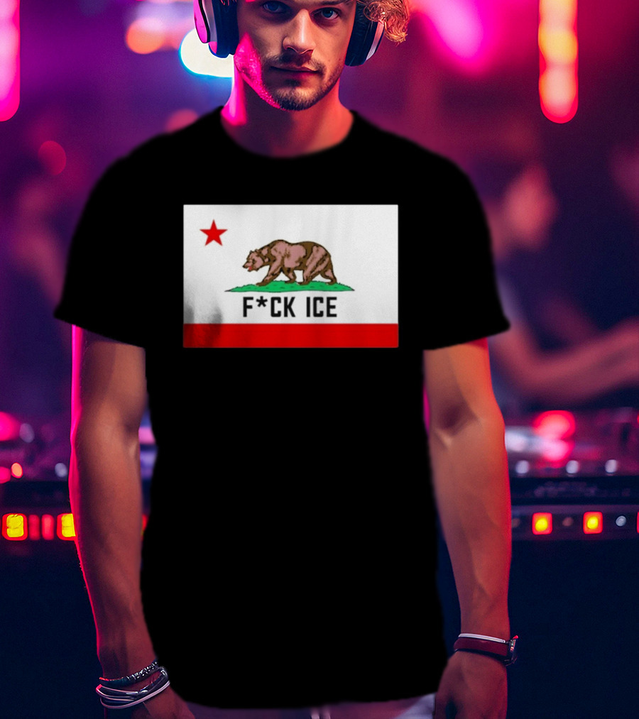 F*ck Ice Bear Flag California T-Shirt