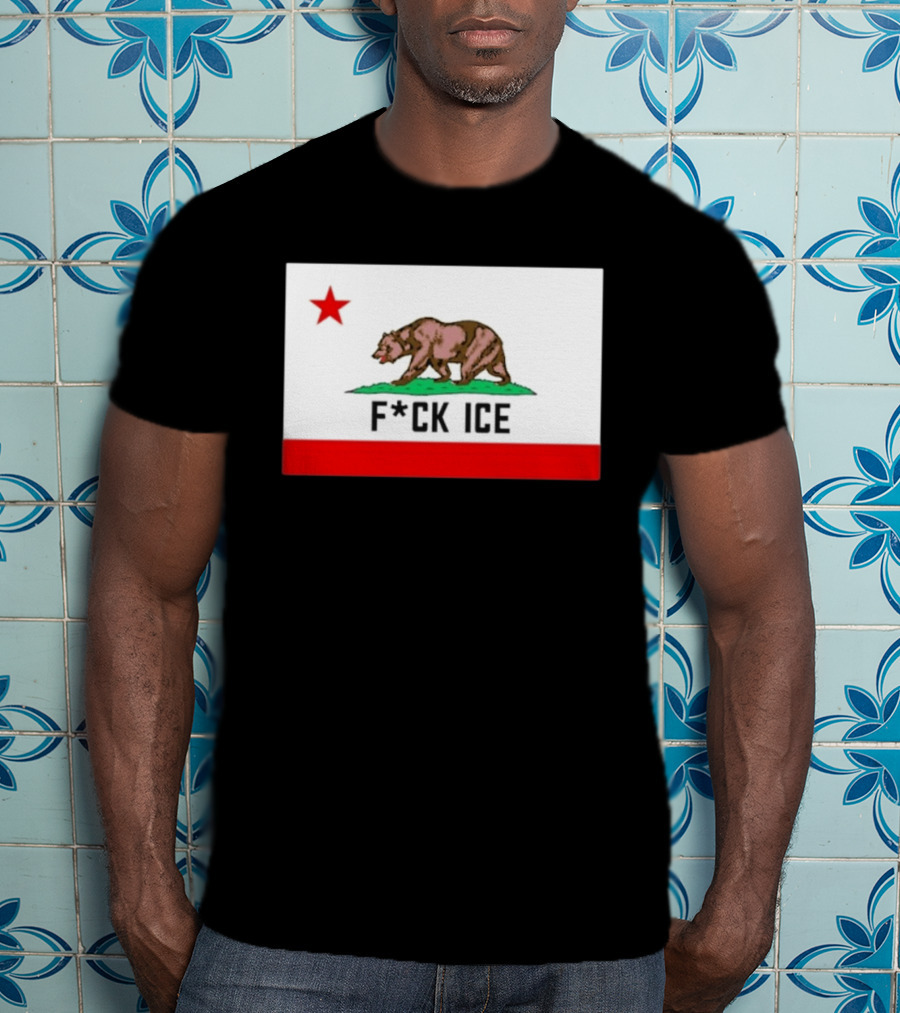 F*ck Ice Bear Flag California T-Shirt